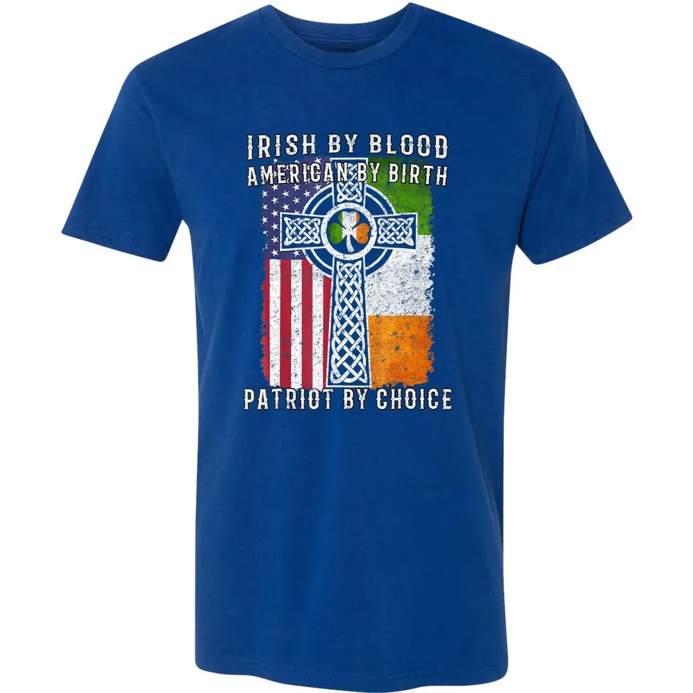 Irish By Blood American By Birth Patriot By Choice Premium Unisex T-shirt - 10