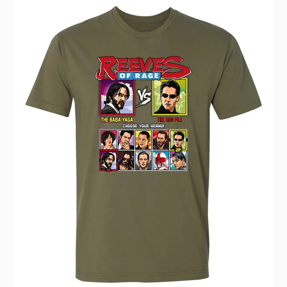 Reeves of Rage: Baba Yaga vs Red Bill Premium Unisex T-shirt - 5