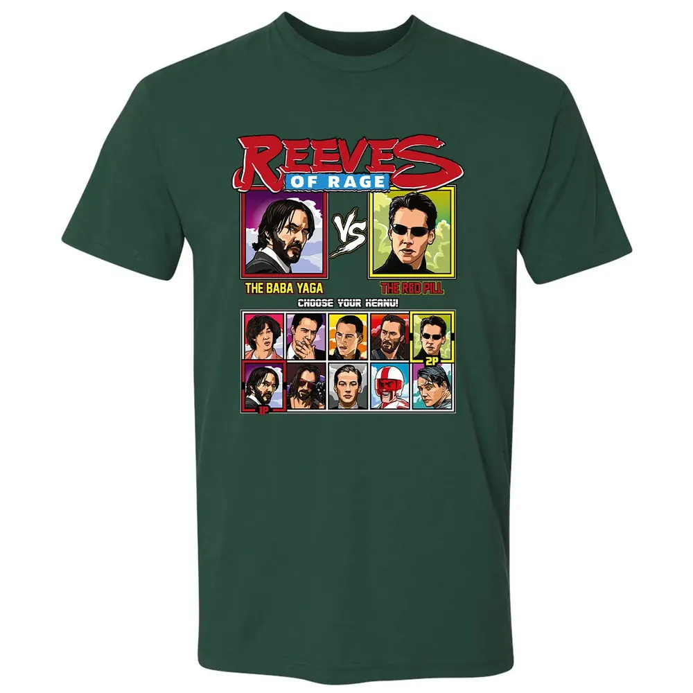 Reeves of Rage: Baba Yaga vs Red Bill Premium Unisex T-shirt - 12