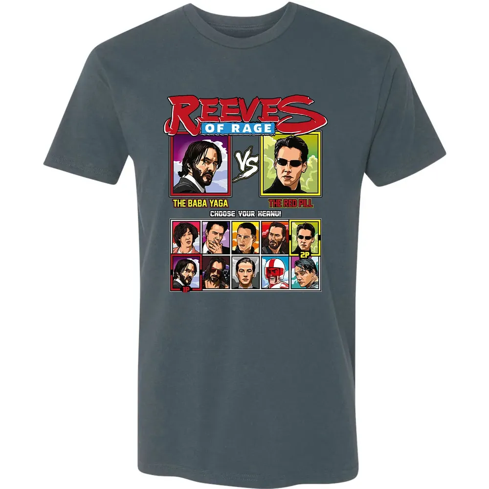 Reeves of Rage: Baba Yaga vs Red Bill Premium Unisex T-shirt - 14