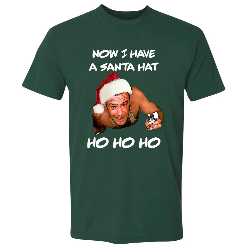Now I Have A Santa Hat Ho-Ho-Ho Premium Unisex T-shirt - 12