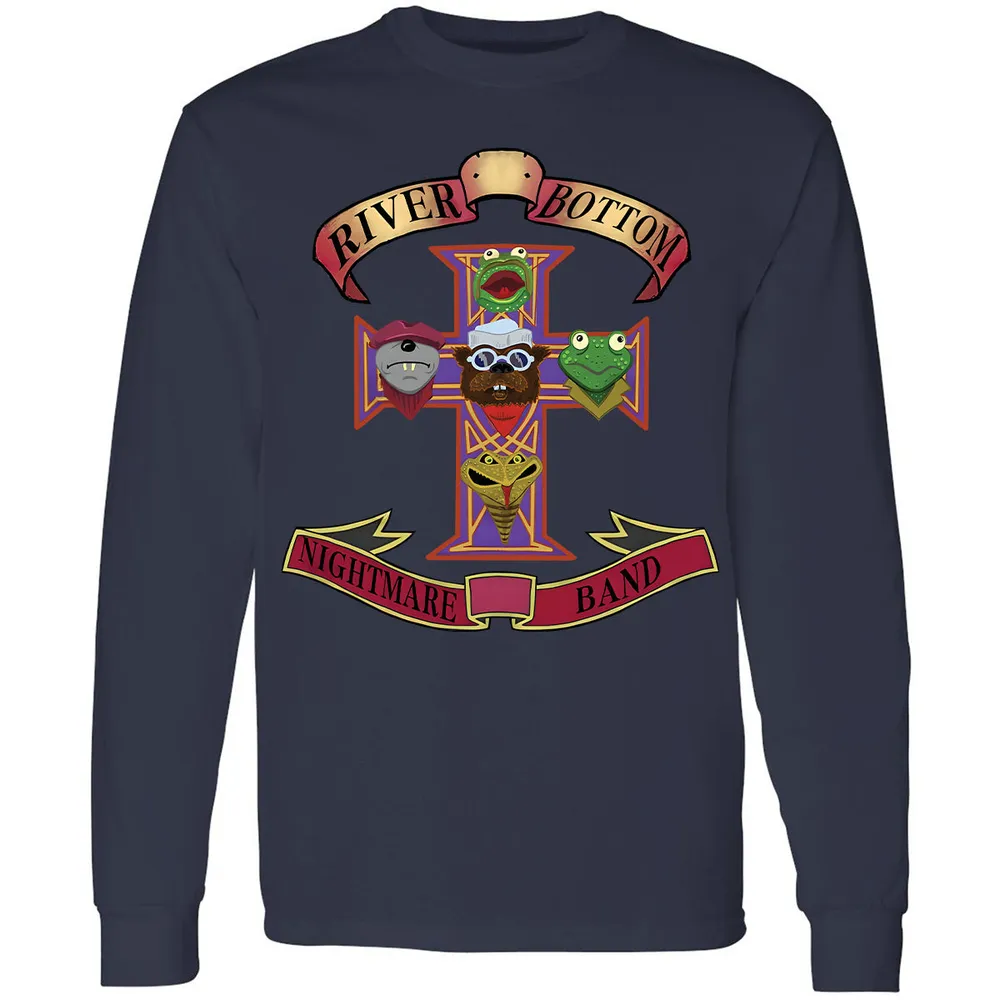Long Sleeve T-Shirt - Black - THANGFIXED (Copy) - Navy - 2