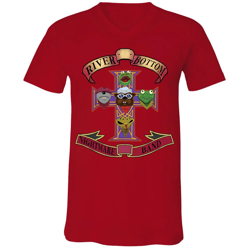 Unisex V-neck T-shirt - Black - THANGFIXED (Copy) - Red - 3