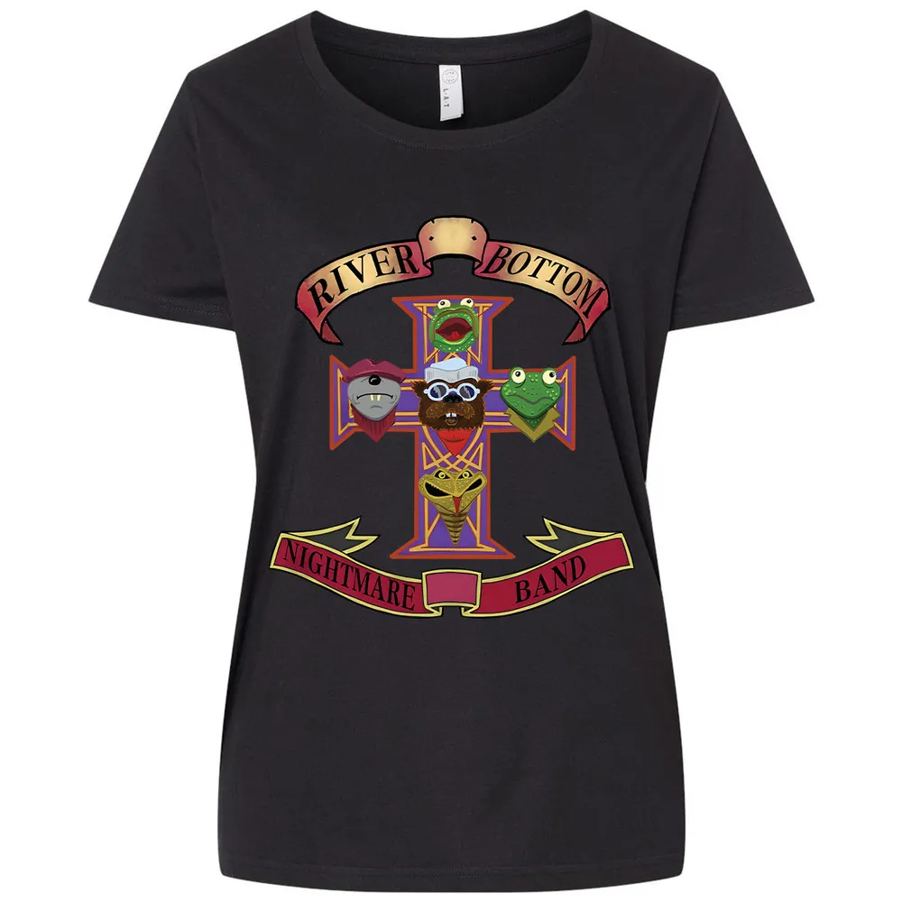 Ladies Curvy Jersey - Black - THANGFIXED (Copy) - Blended Black - 1