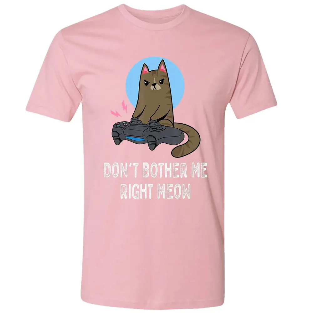 Don't Bother Me Right Meow   Funny Video Gamer & Cat Lover Premium Unisex T-shirt - 3