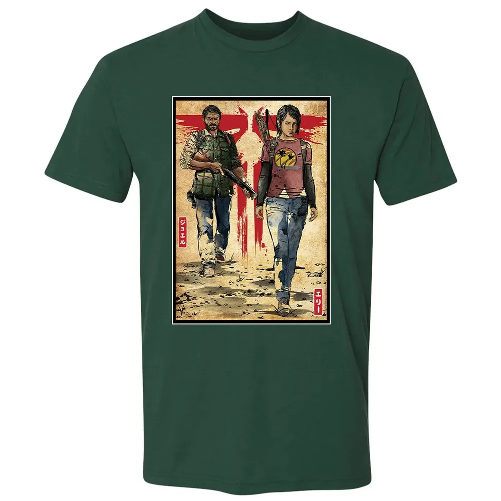 Joel and Ellie woodblock Premium Unisex T-shirt - 12