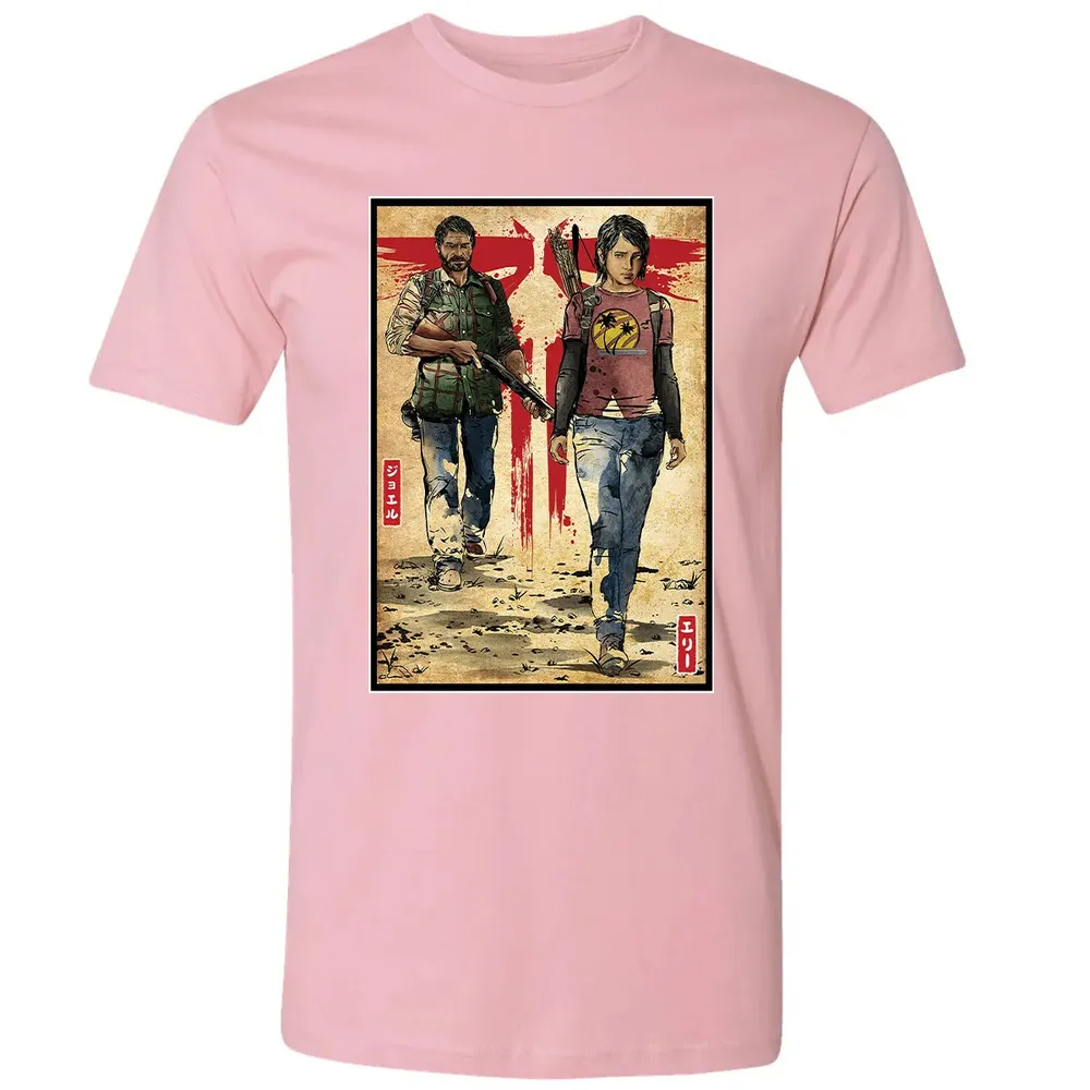 Joel and Ellie woodblock Premium Unisex T-shirt - 3