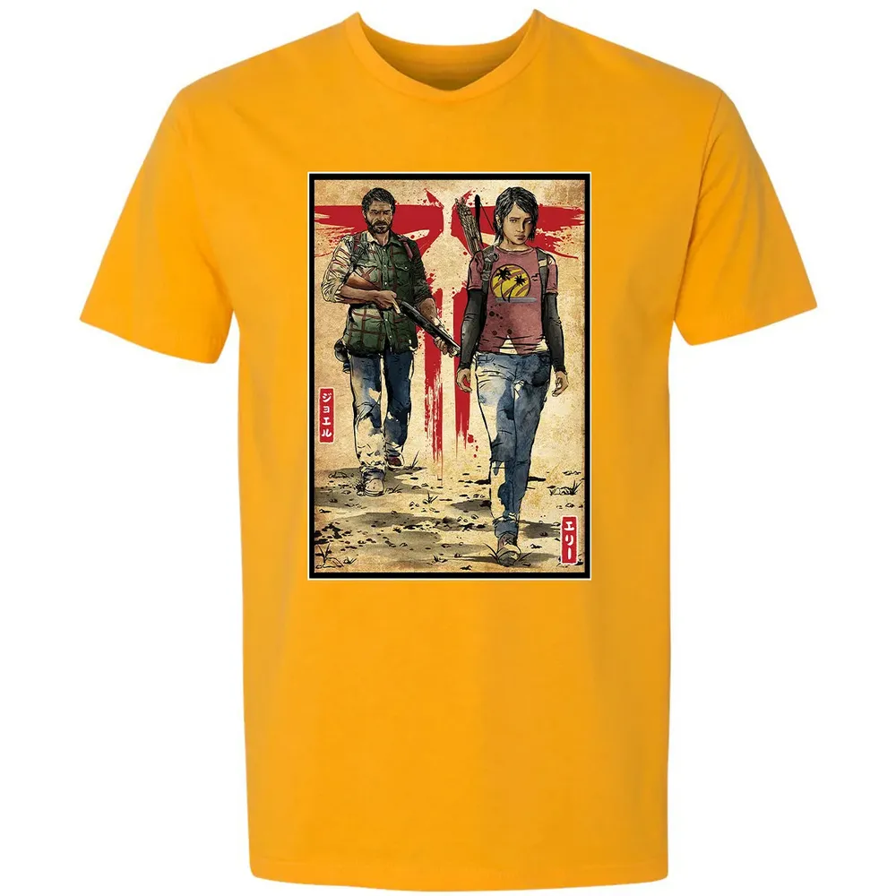 Joel and Ellie woodblock Premium Unisex T-shirt - 11