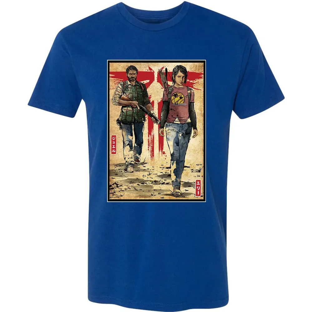Joel and Ellie woodblock Premium Unisex T-shirt - 10
