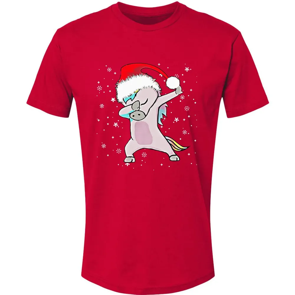 Unicorn Dabbing Christmas Premium Unisex T-shirt - 6