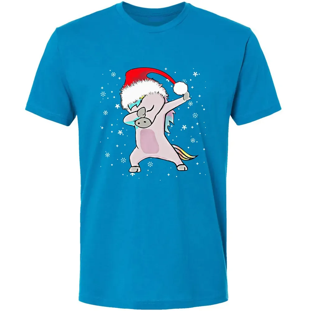 Unicorn Dabbing Christmas Premium Unisex T-shirt - 15