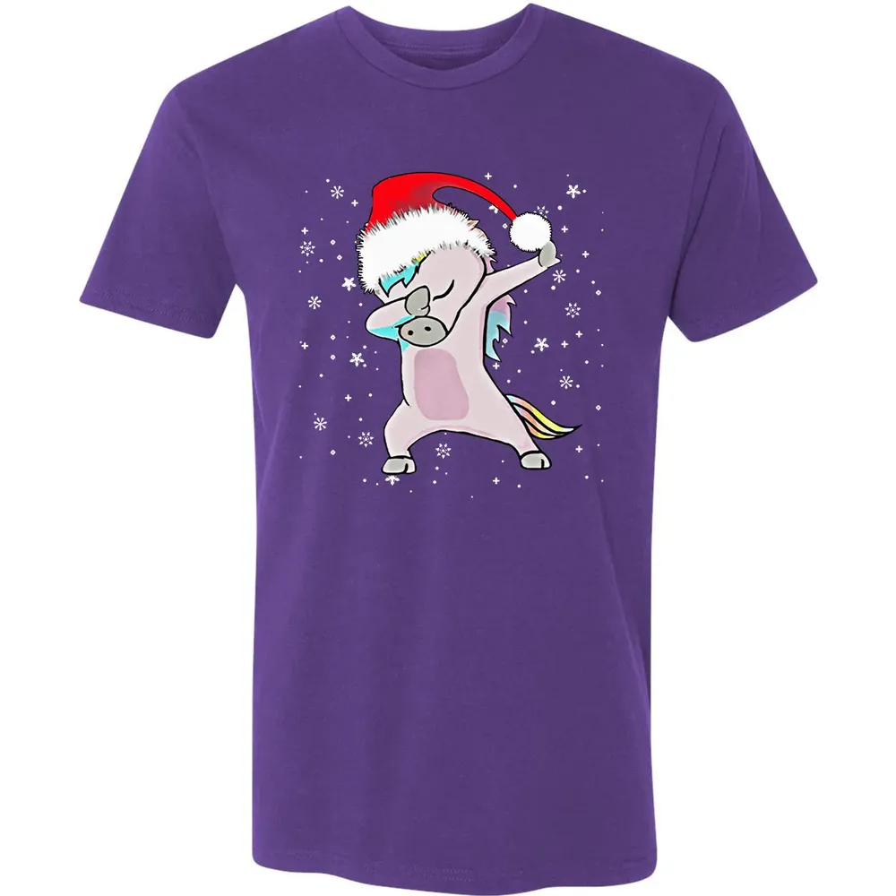 Unicorn Dabbing Christmas Premium Unisex T-shirt - 7