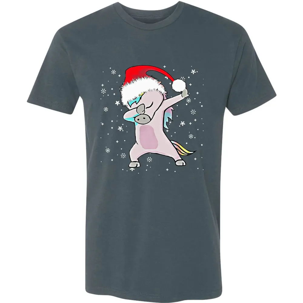 Unicorn Dabbing Christmas Premium Unisex T-shirt - 14