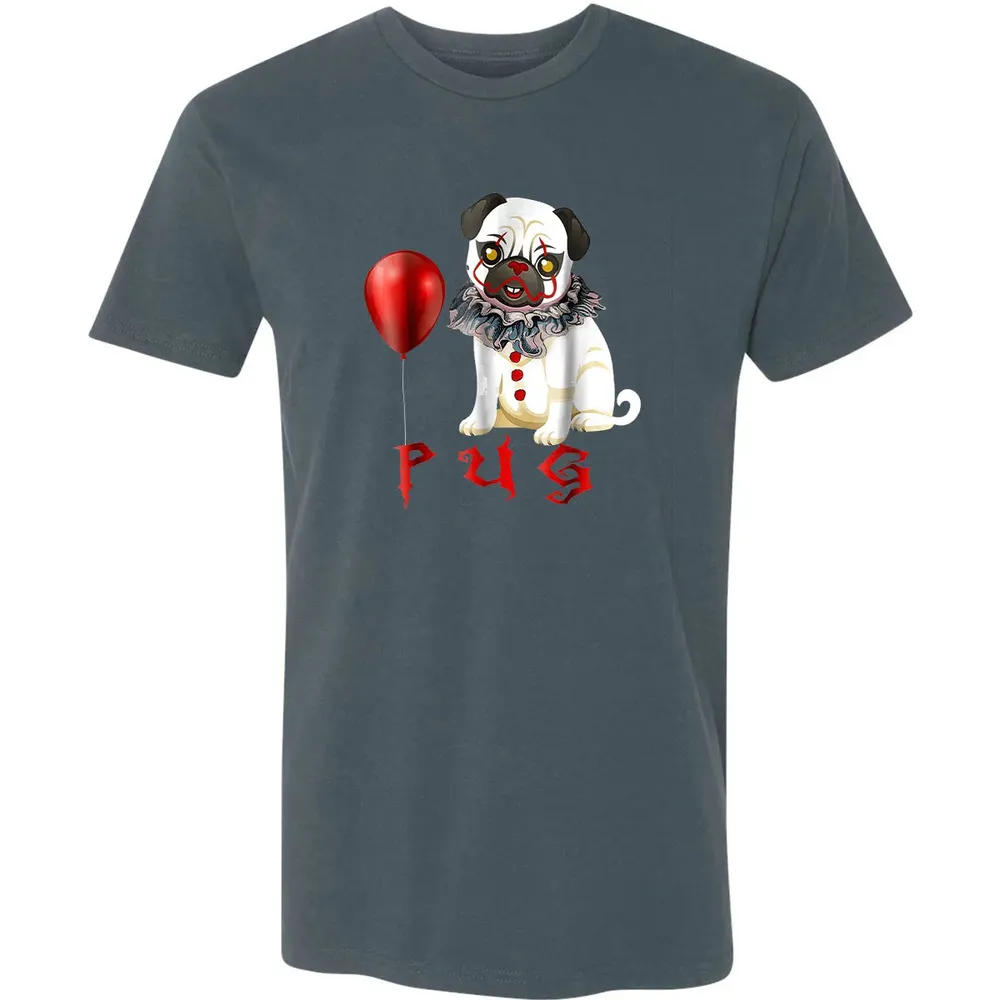 Pug Clown Funny Halloween Costume Horror Balloon Gift T Premium Unisex T-shirt - 14