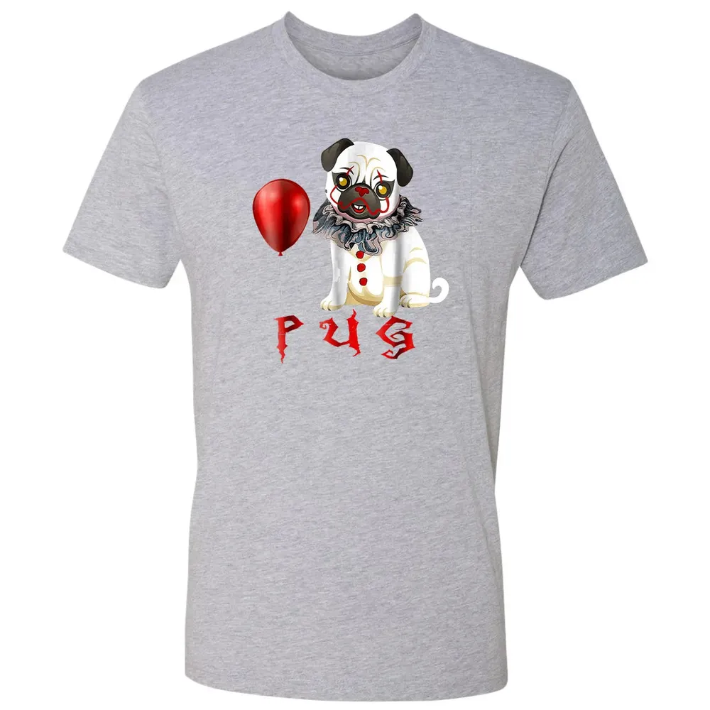 Pug Clown Funny Halloween Costume Horror Balloon Gift T Premium Unisex T-shirt - 9