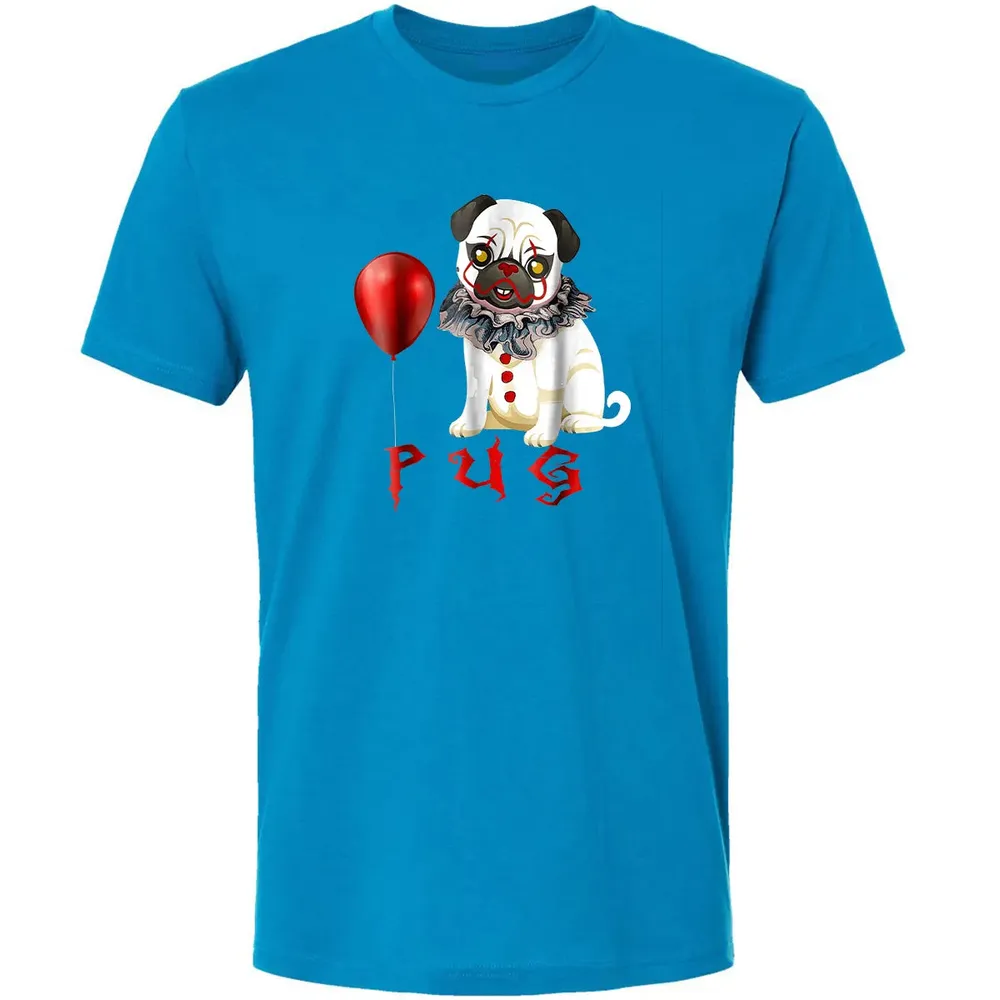 Pug Clown Funny Halloween Costume Horror Balloon Gift T Premium Unisex T-shirt - 15