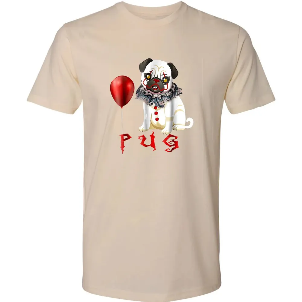 Pug Clown Funny Halloween Costume Horror Balloon Gift T Premium Unisex T-shirt - 13