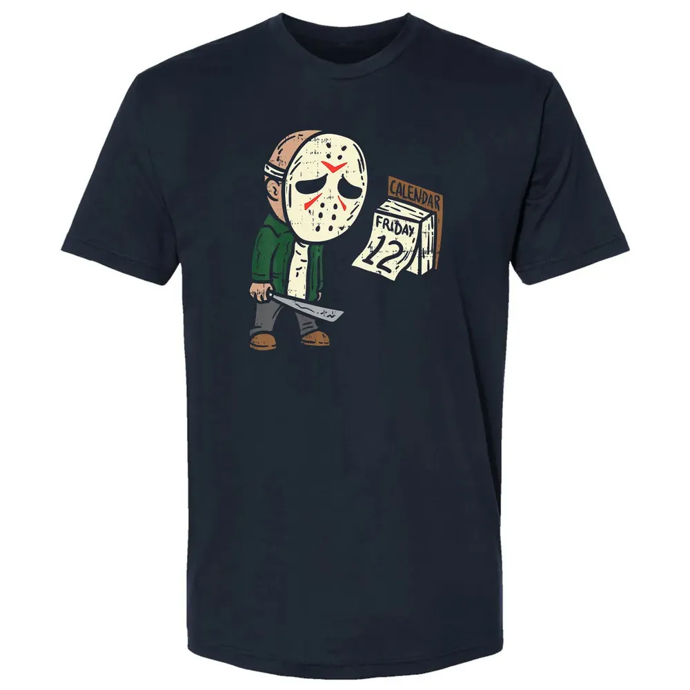 Friday 12th Funny Halloween Horror Movie Humor Premium Unisex T-shirt - 2