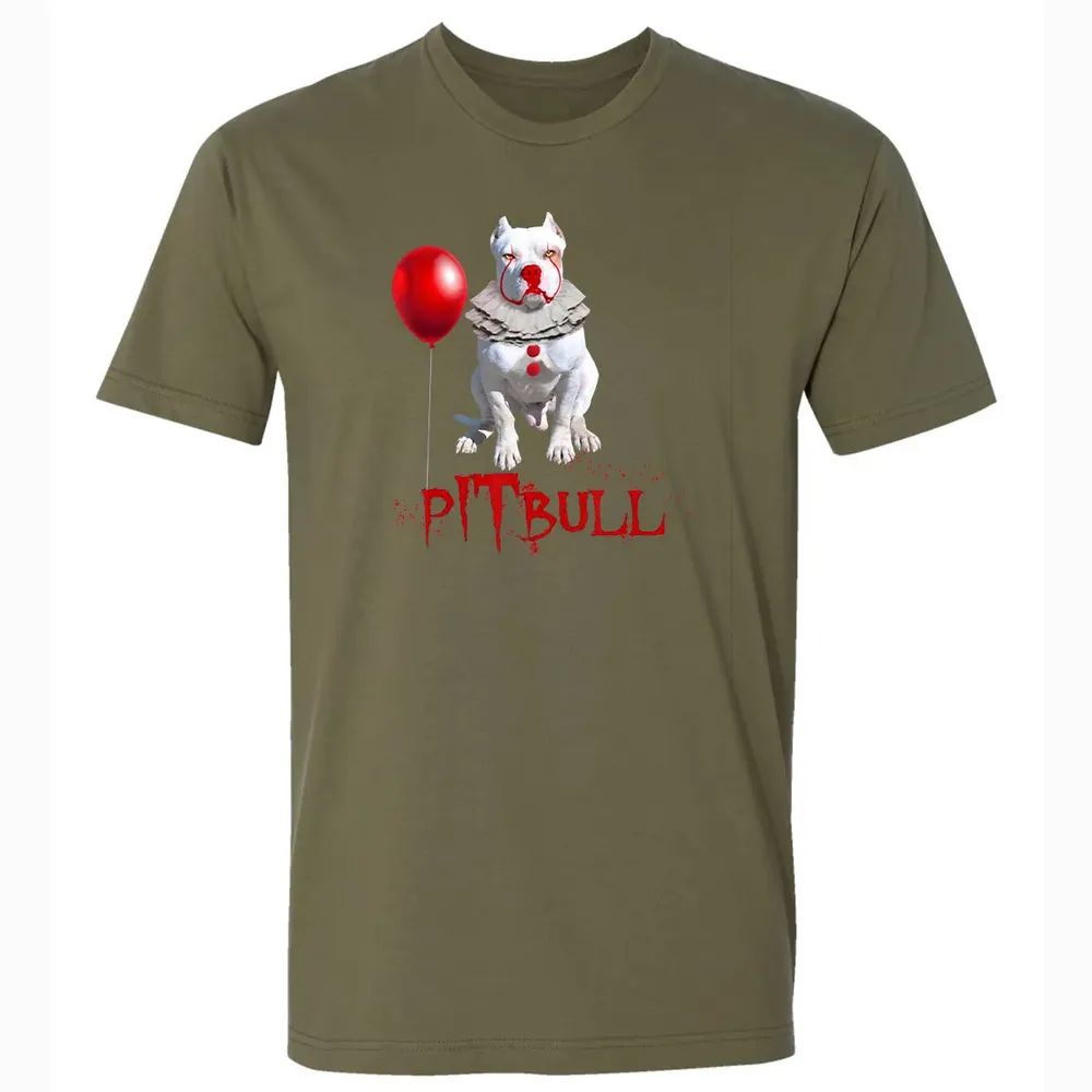Pitbull IT Clown For Halloween Day Horror  Gift Premium Unisex T-shirt - 5