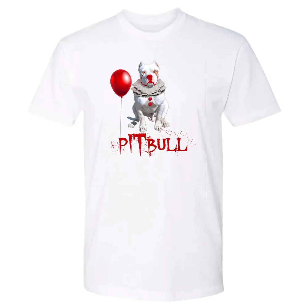 Pitbull IT Clown For Halloween Day Horror  Gift Premium Unisex T-shirt - 4