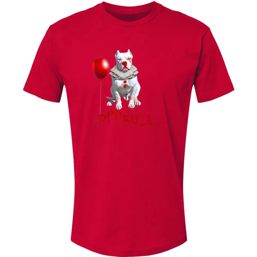 Pitbull IT Clown For Halloween Day Horror  Gift Premium Unisex T-shirt - 6