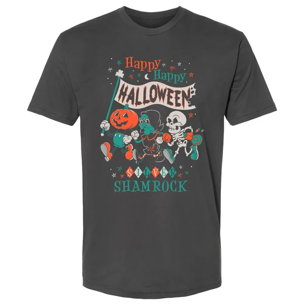 Silver Shamrock - Creepy Cute Pumpkin Premium Unisex T-shirt - 8