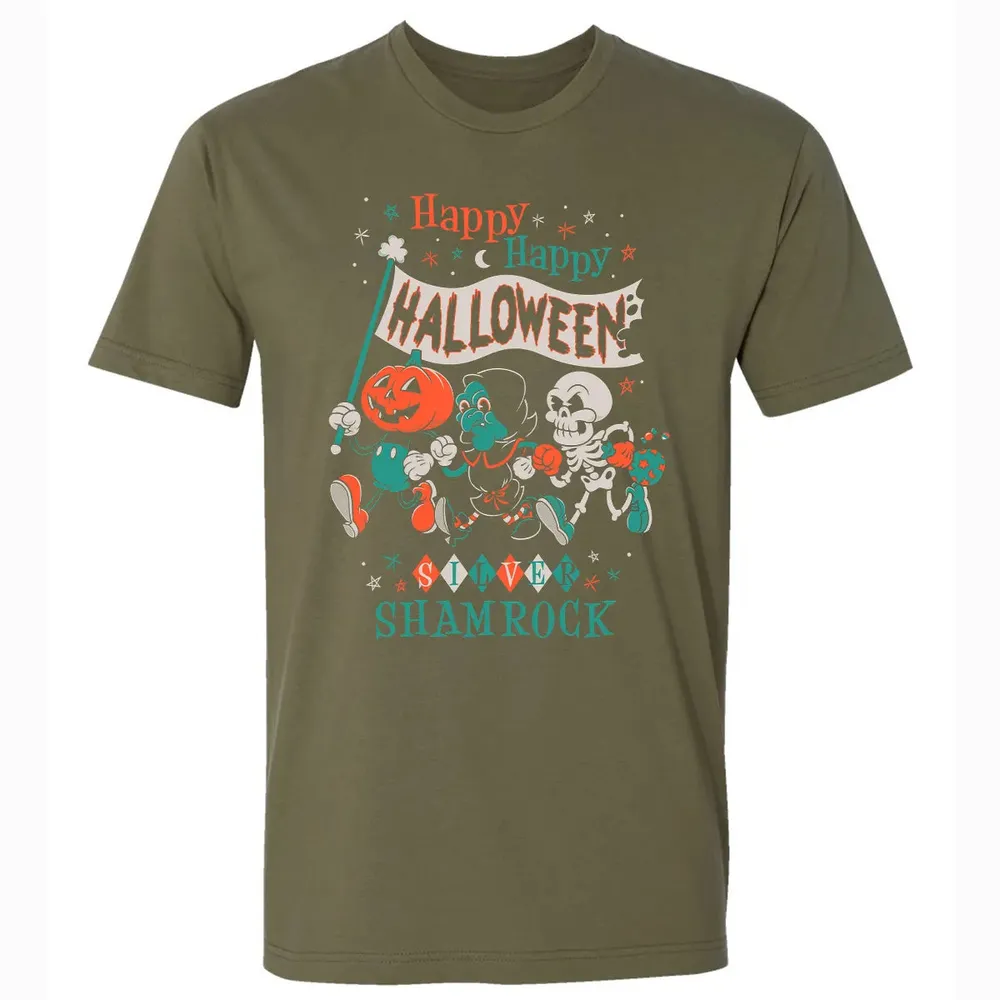 Silver Shamrock - Creepy Cute Pumpkin Premium Unisex T-shirt - 5