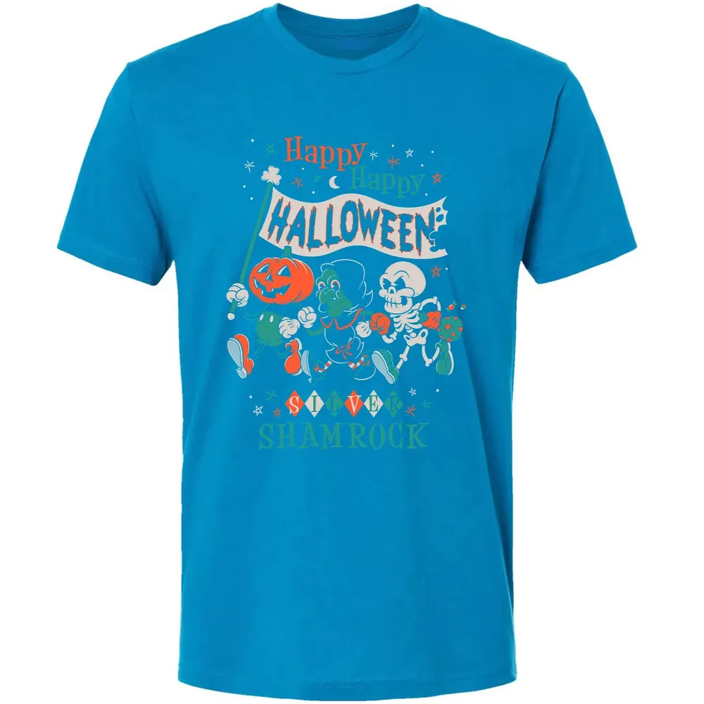 Silver Shamrock - Creepy Cute Pumpkin Premium Unisex T-shirt - 15