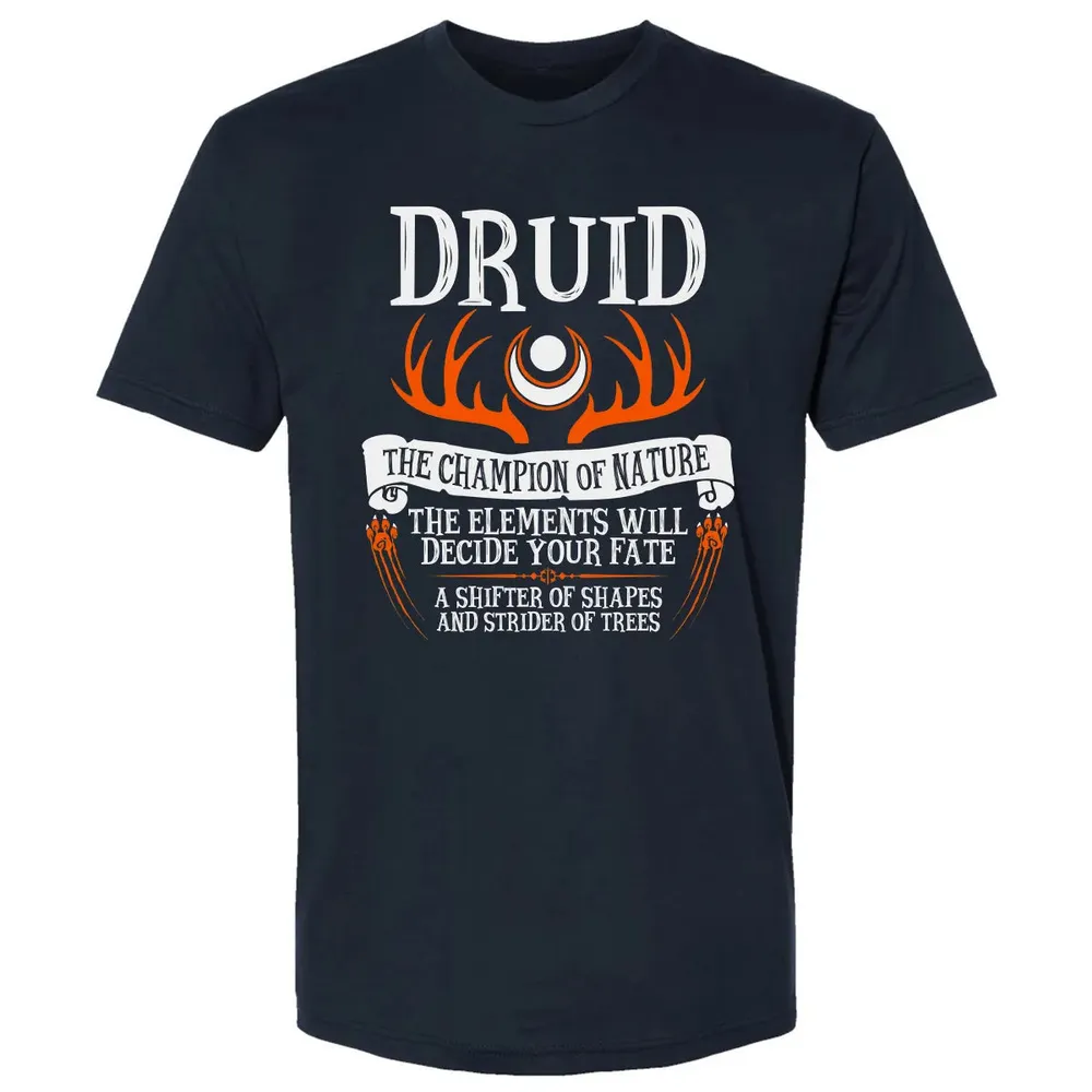 DRUID, THE CHAMPION OF NATURE (Black) Premium Unisex T-shirt - 2