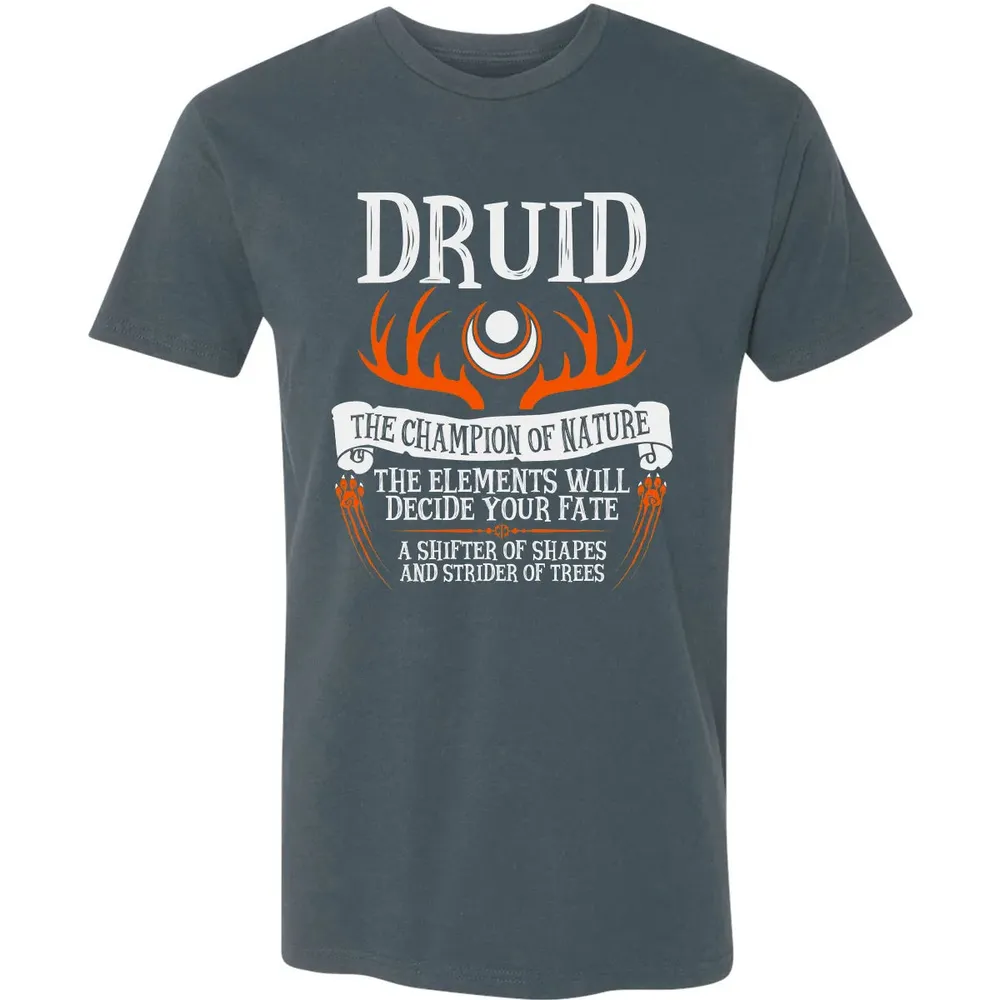 DRUID, THE CHAMPION OF NATURE (Black) Premium Unisex T-shirt - 14