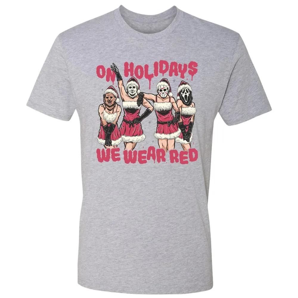 On Holidays We Wear Red Premium Unisex T-shirt - 9