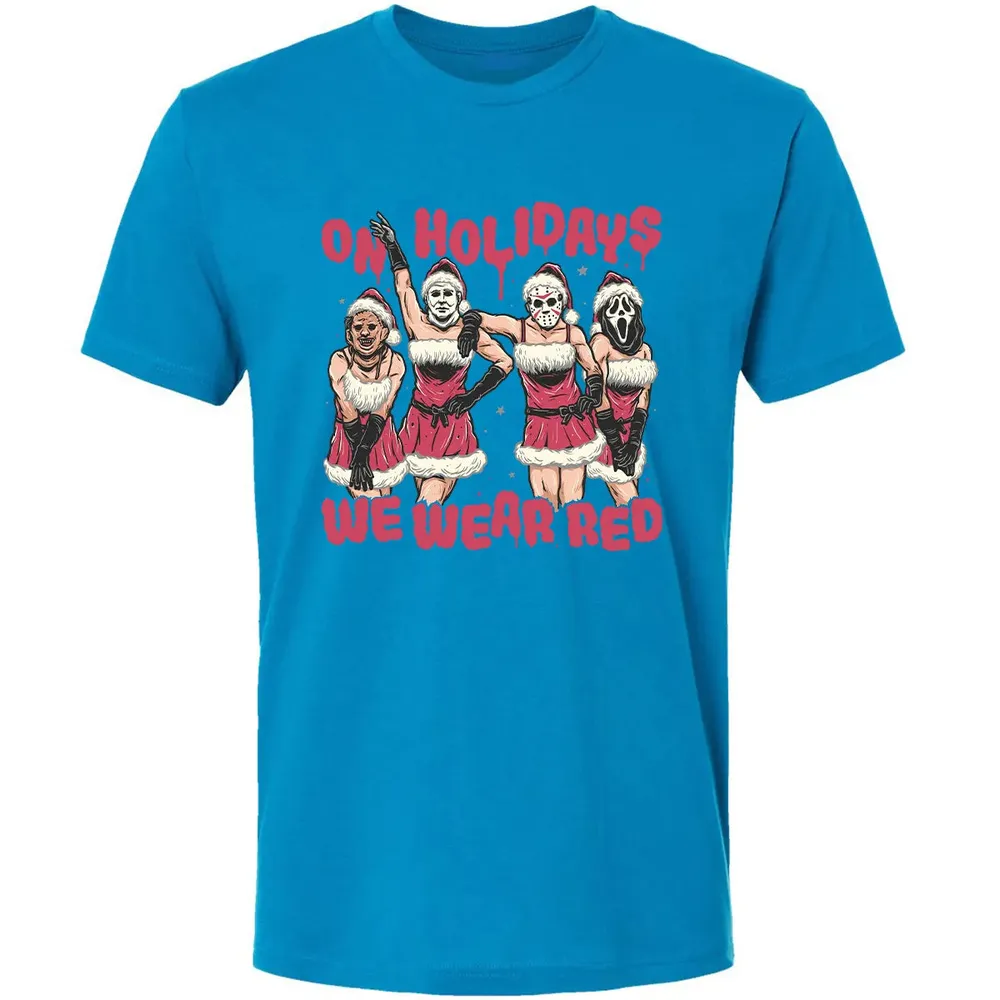 On Holidays We Wear Red Premium Unisex T-shirt - 15