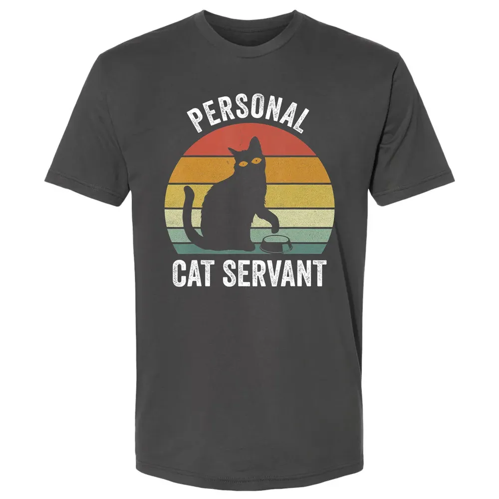 Retro Ca Black Cat Personal Cat Servant Cat Lover Premium Unisex T-shirt - 8