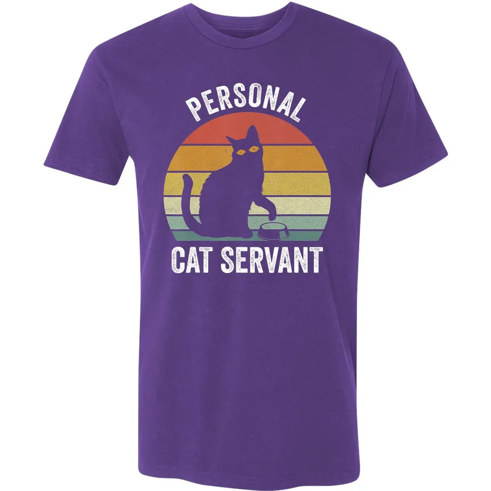 Retro Ca Black Cat Personal Cat Servant Cat Lover Premium Unisex T-shirt - 7