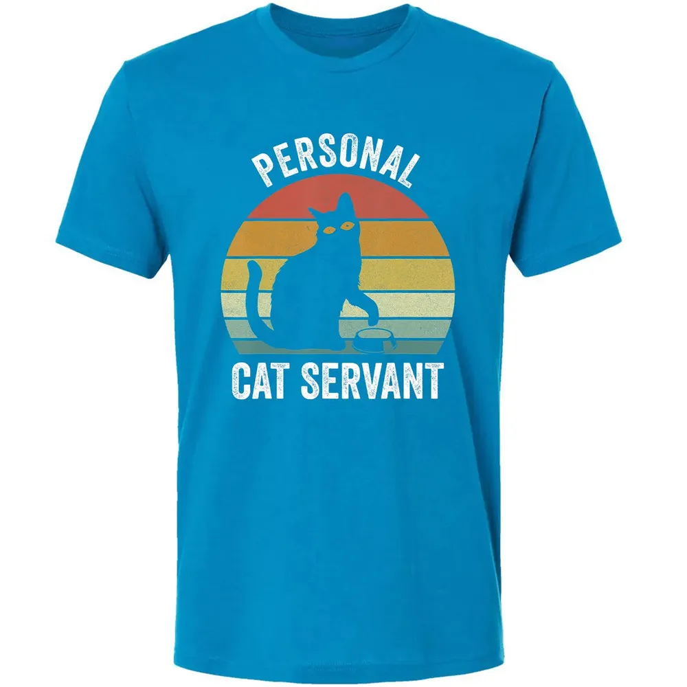 Retro Ca Black Cat Personal Cat Servant Cat Lover Premium Unisex T-shirt - 15