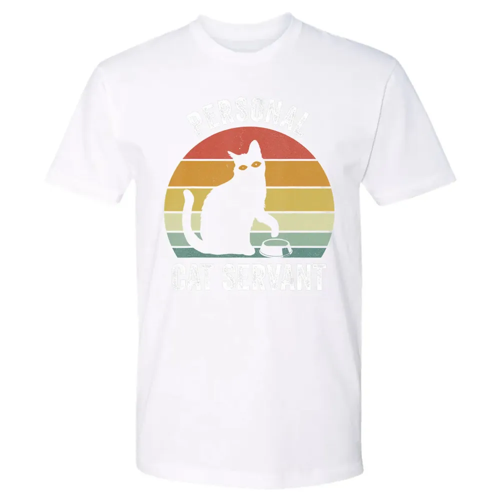 Retro Ca Black Cat Personal Cat Servant Cat Lover Premium Unisex T-shirt - 4