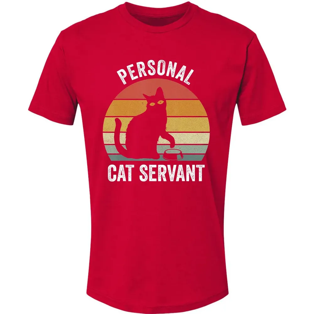 Retro Ca Black Cat Personal Cat Servant Cat Lover Premium Unisex T-shirt - 6