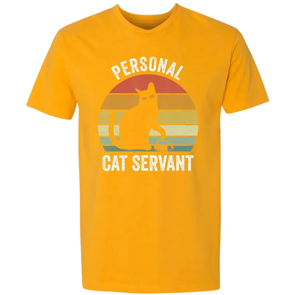 Retro Ca Black Cat Personal Cat Servant Cat Lover Premium Unisex T-shirt - 11
