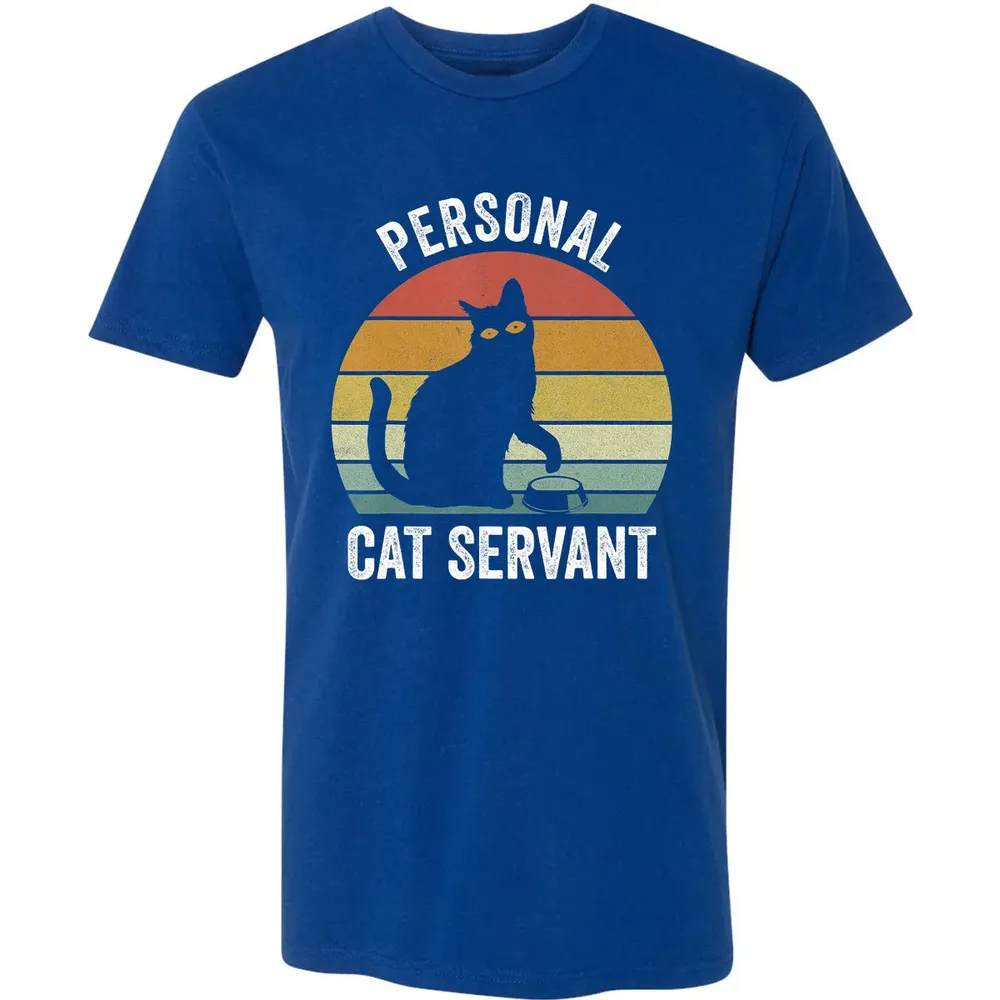 Retro Ca Black Cat Personal Cat Servant Cat Lover Premium Unisex T-shirt - 10