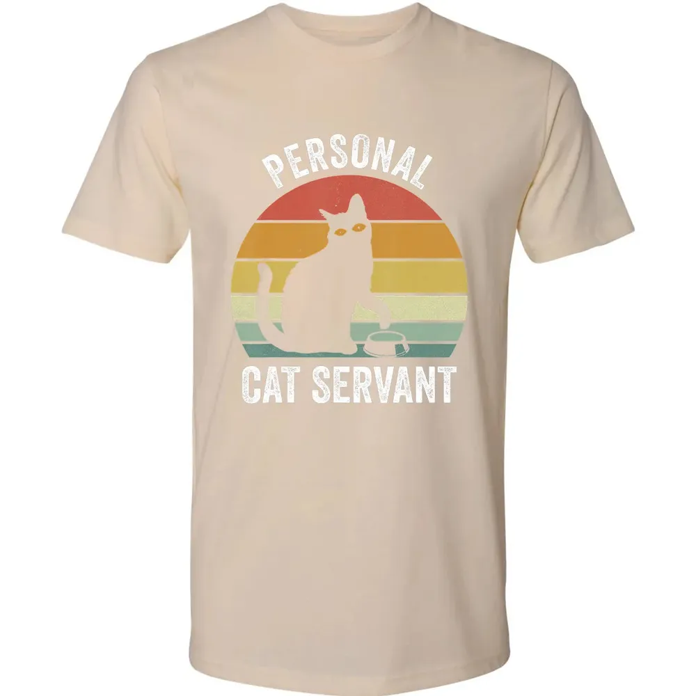 Retro Ca Black Cat Personal Cat Servant Cat Lover Premium Unisex T-shirt - 13