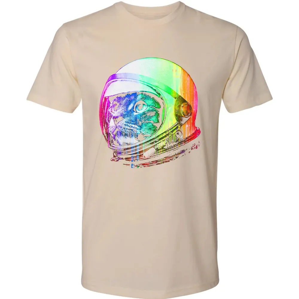 Astronaut Space Cat (digital rainbow version) Premium Unisex T-shirt - 13
