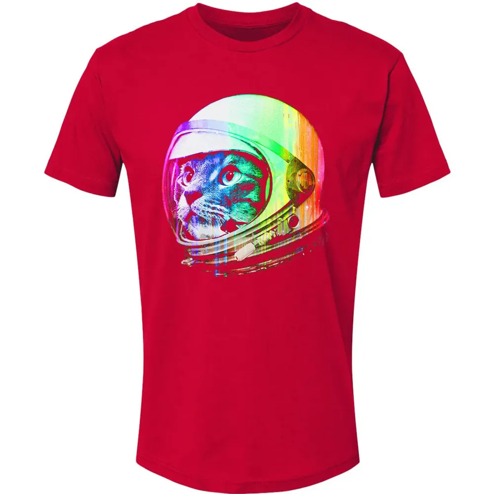 Astronaut Space Cat (digital rainbow version) Premium Unisex T-shirt - 6