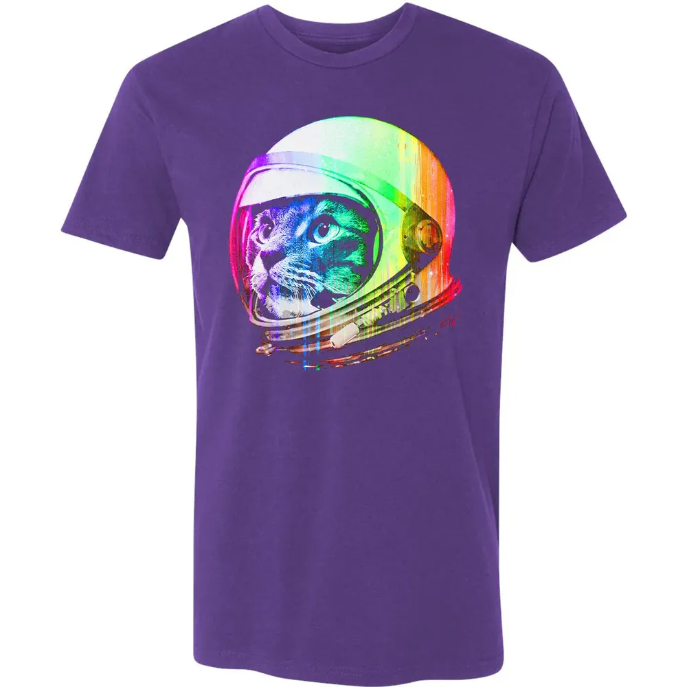 Astronaut Space Cat (digital rainbow version) Premium Unisex T-shirt - 7
