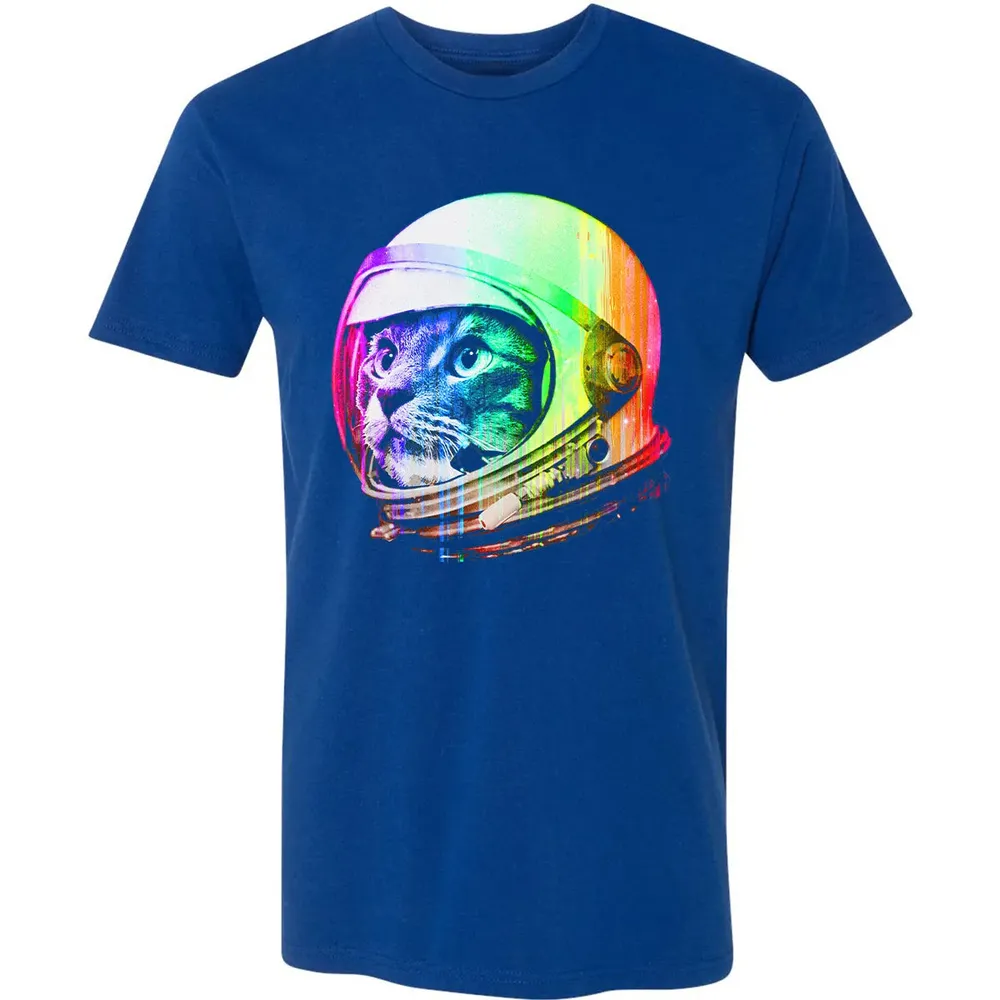 Astronaut Space Cat (digital rainbow version) Premium Unisex T-shirt - 10