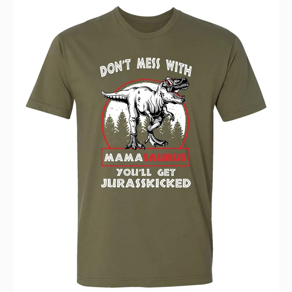 Don't Mess With Mamasaurus Premium Unisex T-shirt - 5