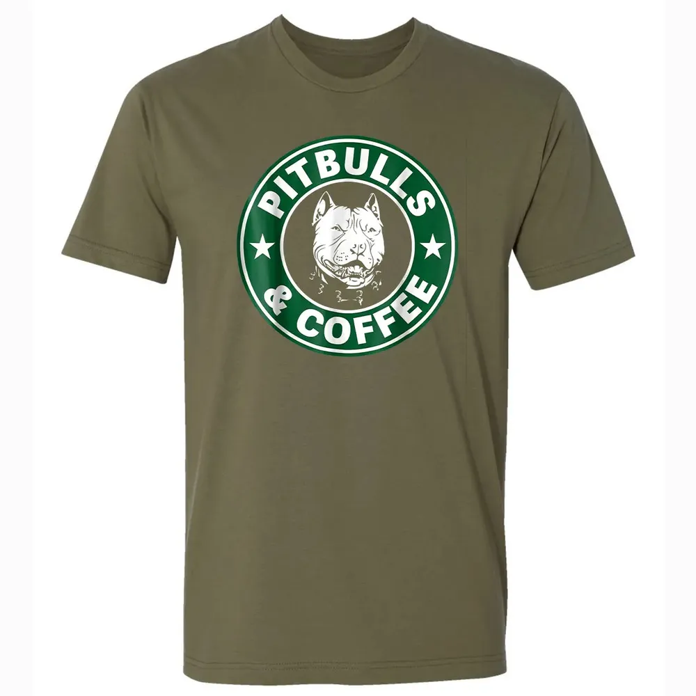 Pitbull and Coffee Premium Unisex T-shirt - 5