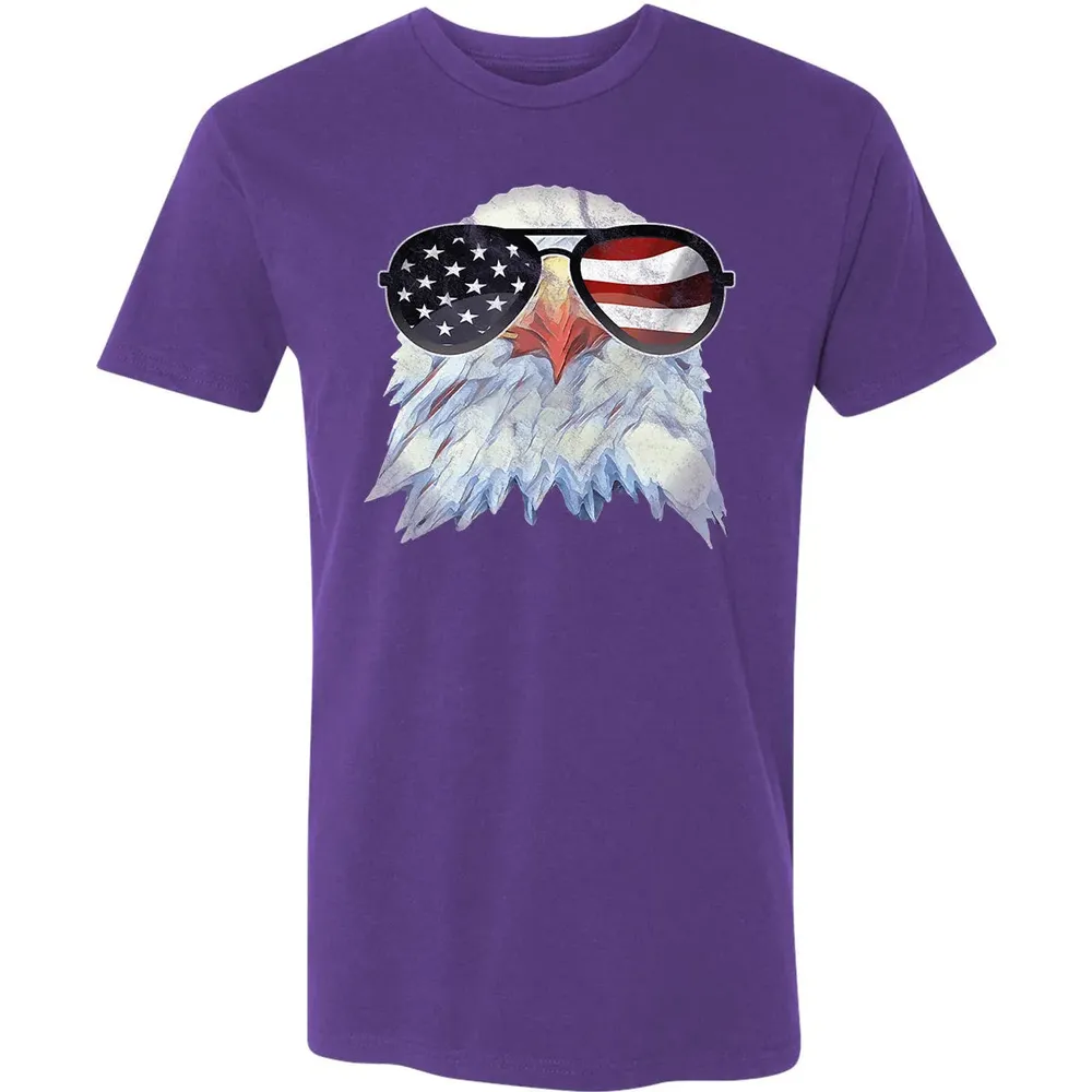 Adler mit USA Flagge Sonnenbrille  Amerika 4th of July Premium Unisex T-shirt - 7