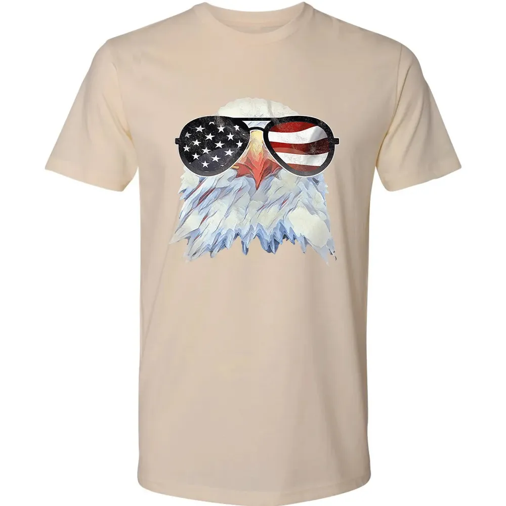 Adler mit USA Flagge Sonnenbrille  Amerika 4th of July Premium Unisex T-shirt - 13