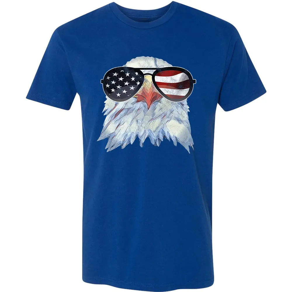 Adler mit USA Flagge Sonnenbrille  Amerika 4th of July Premium Unisex T-shirt - 10