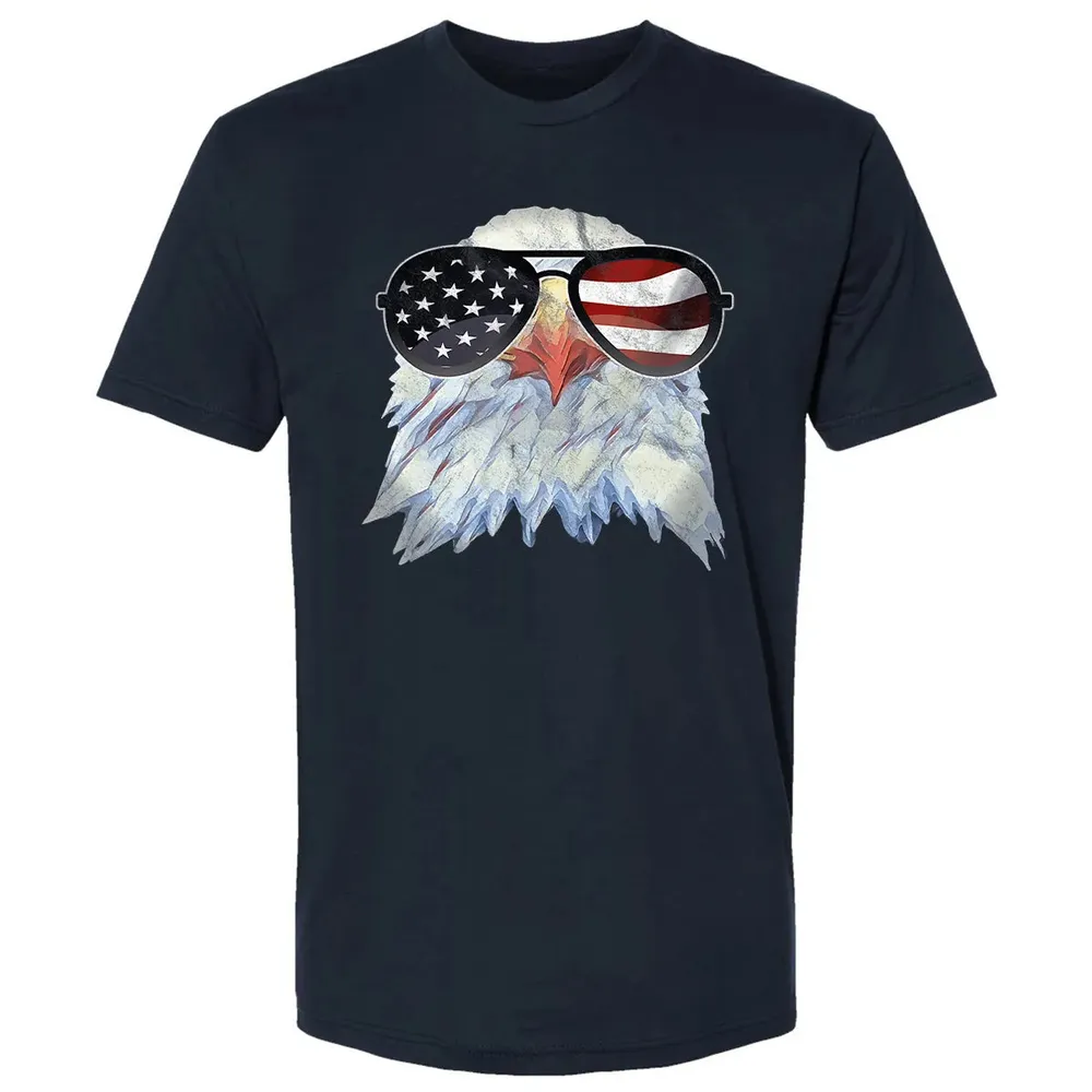 Adler mit USA Flagge Sonnenbrille  Amerika 4th of July Premium Unisex T-shirt - 2